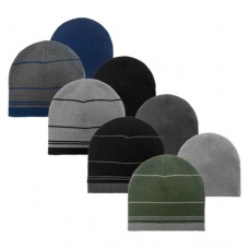 00493 STRIPE BEANIE W FLEECE | Grand Sierra Gloves